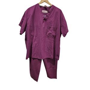 Medline XL scrub set 208 purple wine